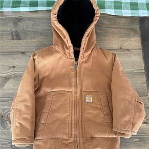 Carhartt Tan Hooded Jacket with Pockets